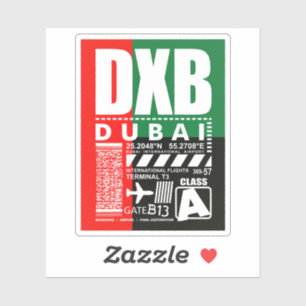 Flughafen DXB Dubai Aufkleber