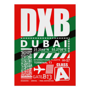 Flughafen DXB Dubai Poster