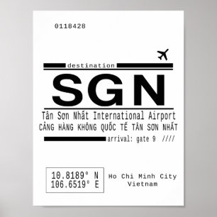 Flughafen-Einzahlungsaufforderungs-Plakat Ho Chi Poster