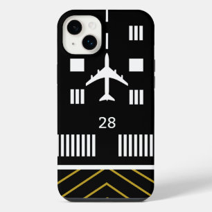 Flughafen & Flugzeug, einfache Luftfahrt iPhone 14 Plus Hülle