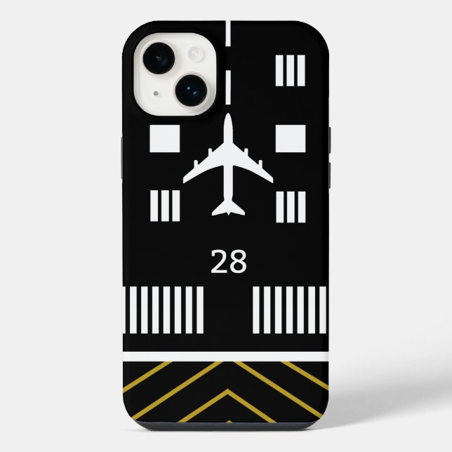 Flughafen & Flugzeug, einfache Luftfahrt iPhone 14 Plus Hülle (Rückseite)