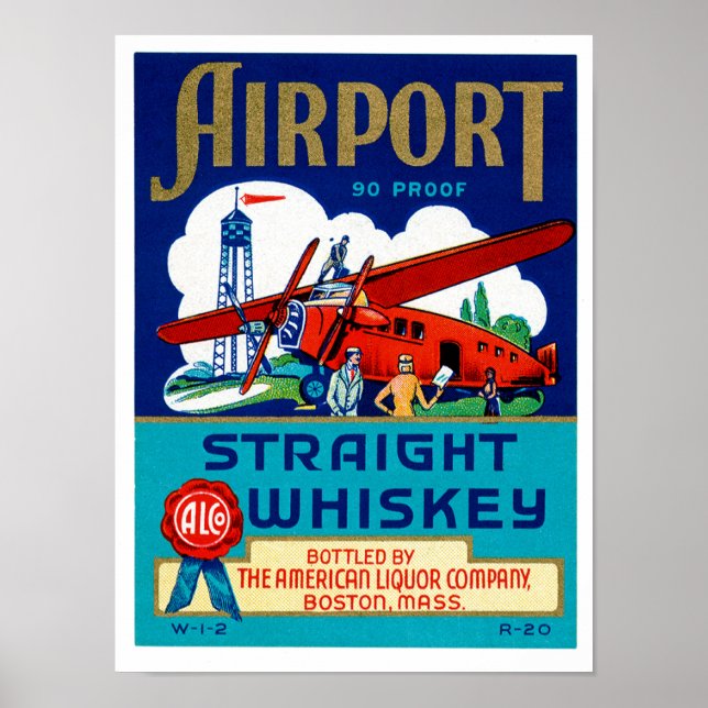Flughafen Geright Whiskey Poster (Vorne)