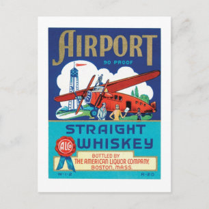 Flughafen Geright Whiskey Postkarte