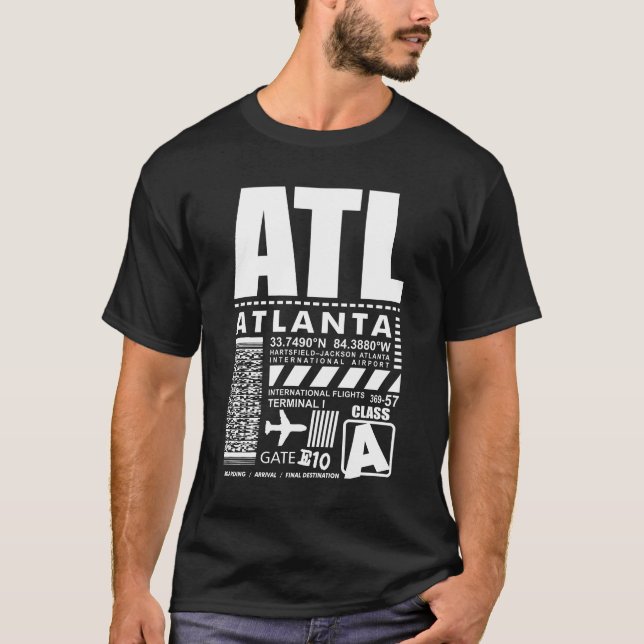 Flughafen Hartsfield Jackson Atlanta T-Shirt (Vorderseite)