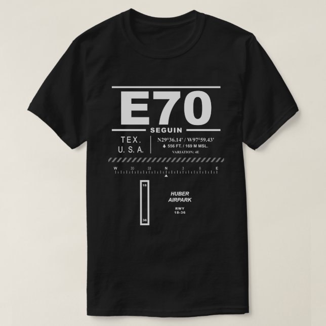 Flughafen Huber Airpark E70 T-Shirt (Design vorne)