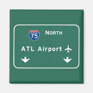 Flughafen I-75 N zwischenstaatliches Georgia Magnet
