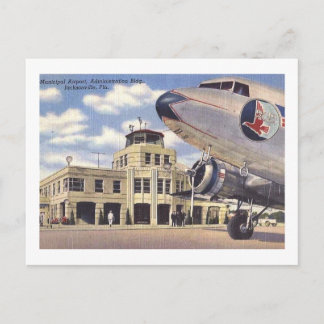 Flughafen, Jacksonville, Florida, Vintag Postkarte