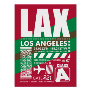 Flughafen LAX Los Angeles Poster
