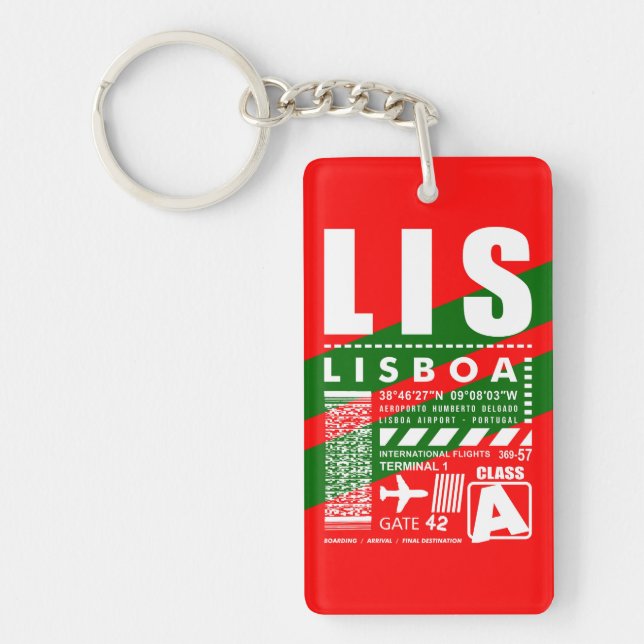 Flughafen LIS Lissabon Schlüsselanhänger (Vorderseite)