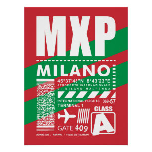 Flughafen MXP Mailand Poster