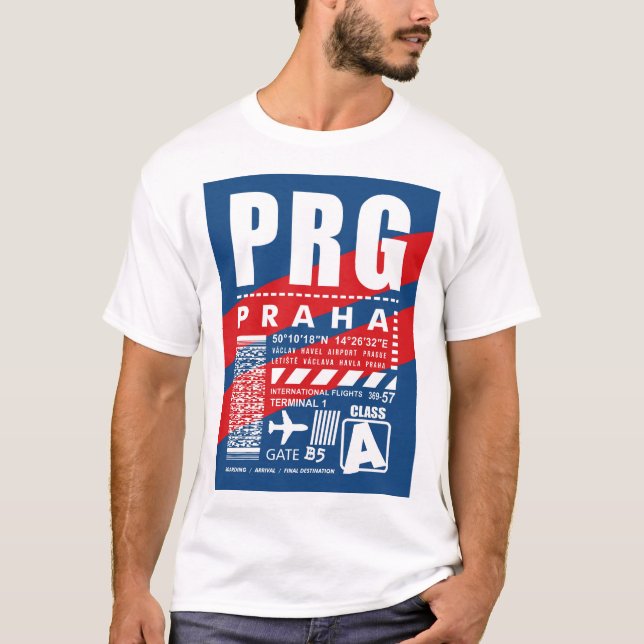 Flughafen Prag T-Shirt (Vorderseite)