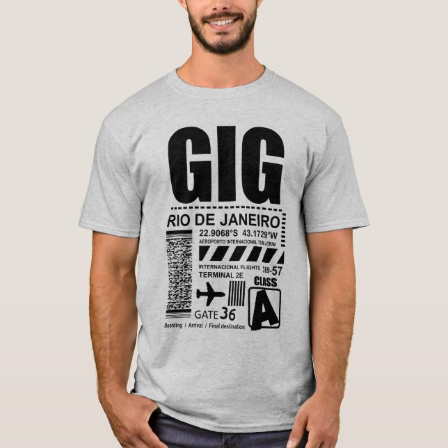 Flughafen Rio de Janeiro GIG T-Shirt (Vorderseite)