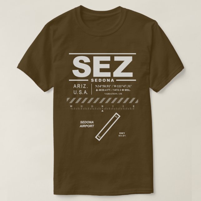 Flughafen Sedona SEZ T - Shirt (Design vorne)