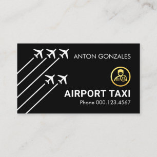 Flughafen Taxi Flugzeuge Start-und-Lande-Bahn Visitenkarte