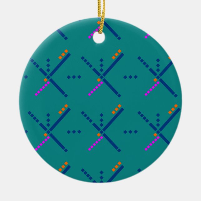 Flughafen-Teppich Portlands Oregon PDX Keramikornament (Vorne)