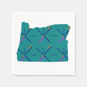 Flughafen-Teppich Portlands Oregon PDX Serviette