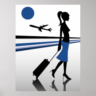 Flughafenblau Poster