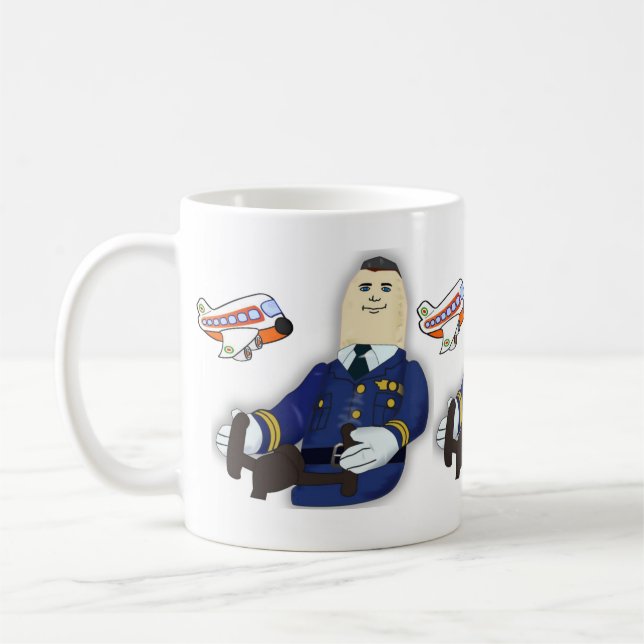 Flugkapitän-Tasse Kaffeetasse (Links)