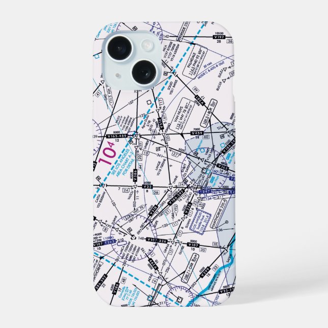 Flugkarte iPhone 15 Hülle (Rückseite)