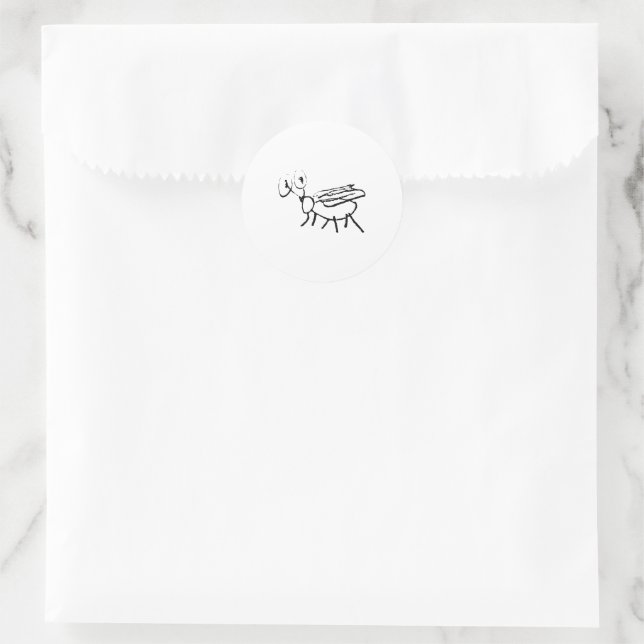 Flugkleber Runder Aufkleber (Tasche)