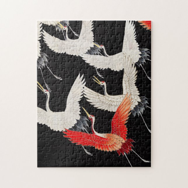 Flugkrane: Japanische Bird Kimono Art (Vertikal)
