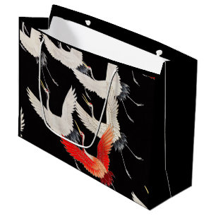 Flugkrane: Japanische Bird Kimono Art Große Geschenktüte