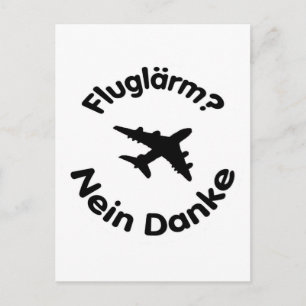 Fluglärm? Nein Danke Postkarte