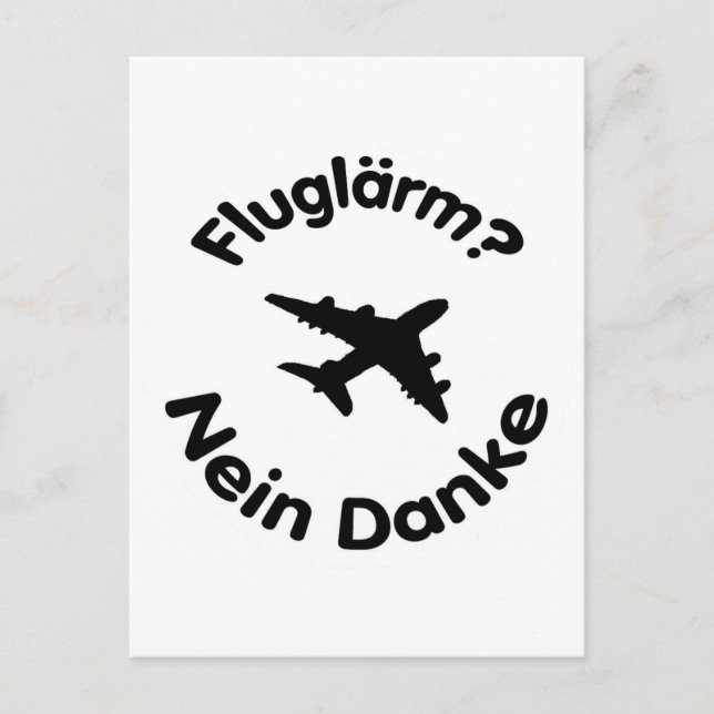 Fluglärm? Nein Danke Postkarte (Vorderseite)