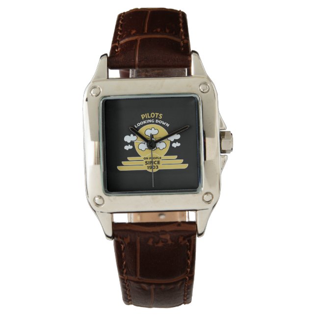 Fluglehrer | Flying School | Absolvent | Pro Armbanduhr (Vorderseite)