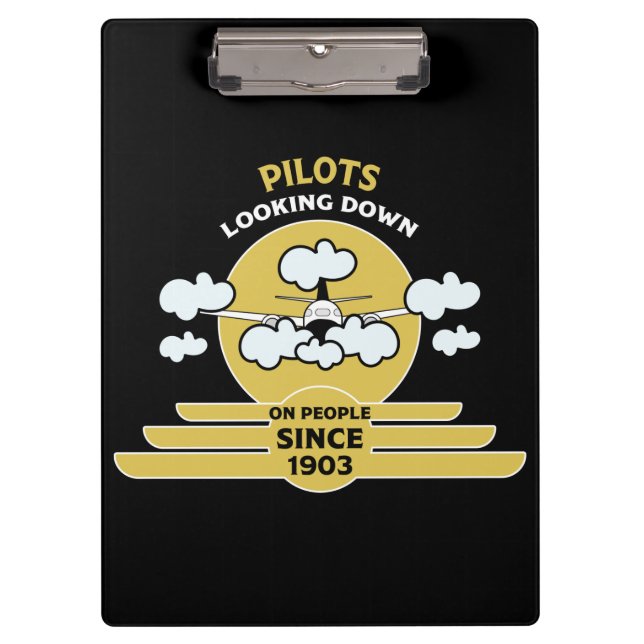 Fluglehrer | Flying School | Absolvent | Pro Klemmbrett (Vorderseite)