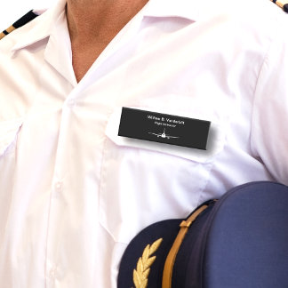 Fluglehrer für berufliche Luftfahrzeuge Namensschild
