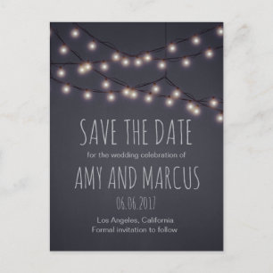 Flugleuchten Save the Date Postkarte