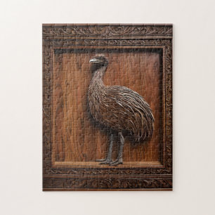 Fluglose Wunder: Australische Emu Wood Print,