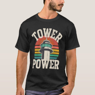Fluglotse ATC Flughafenturm Langarm T-Shirt