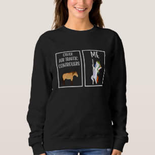 Fluglotse Einhorn Regenbogen Stolz Sweatshirt