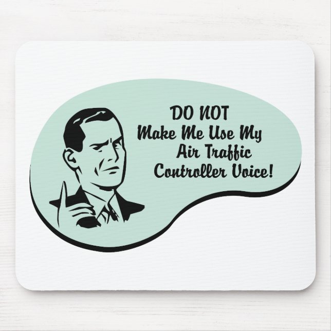 Fluglotse-Stimme Mousepad (Vorne)