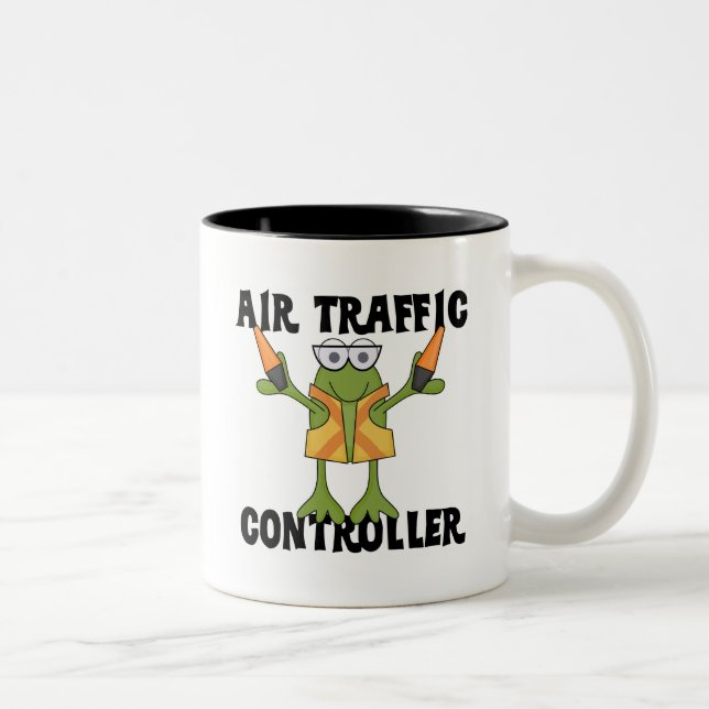 Fluglotse-T-Shirts und Geschenke Zweifarbige Tasse (Rechts)