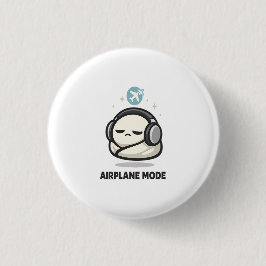 Flugmodus aktiviert - Süße müde Figur Kopfhörer Button