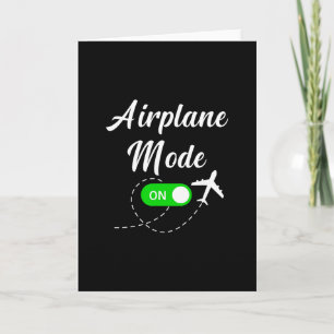 Flugmodus Lustige Reise Pilot Flugzeug Urlaub  Karte