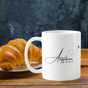 Flugmodus, Reise, Minimalistisches Design, Luftfah Kaffeetasse