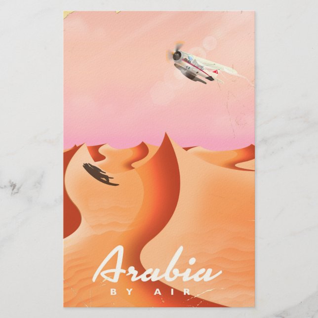 Flugplakat Arabien Briefpapier (Vorderseite)