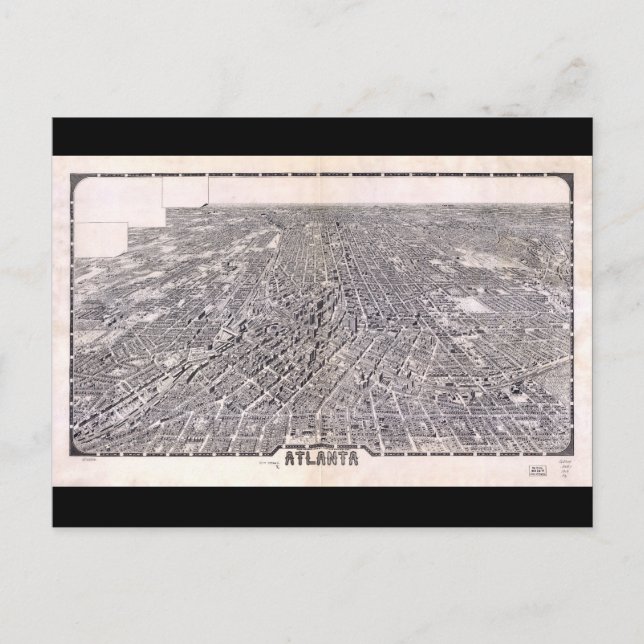 Flugplan Atlanta Georgia (1919) Postkarte (Vorderseite)