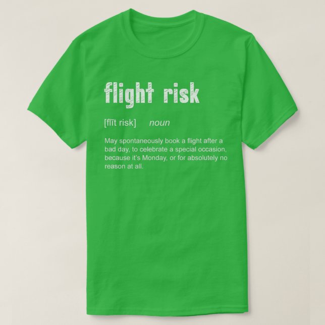 Flugrisiko für Vielreisende Funny Travel De Flight T-Shirt (Design vorne)