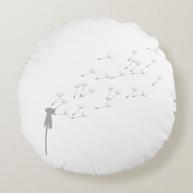 Flugsaat Rundes Kissen (Vorderseite)
