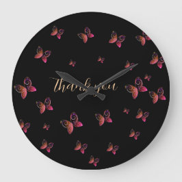 Flugschmetterlinge danke große wanduhr