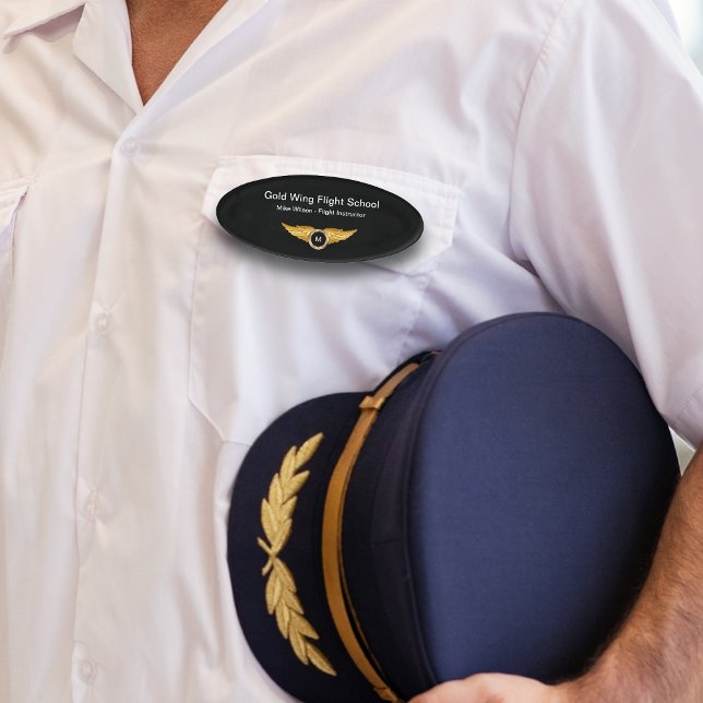 Flugschule oder Flugpersonal Namenschild (Von Creator hochgeladen)
