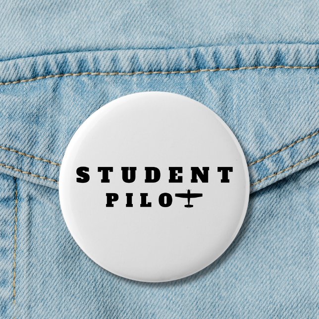 Flugschüler Einfaches Flugzeug Luftfahrt individue Button (Von Creator hochgeladen)