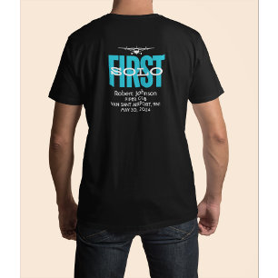 Flugschüler Erstes Alleinflug Luftfahrt Maßgeschne T-Shirt