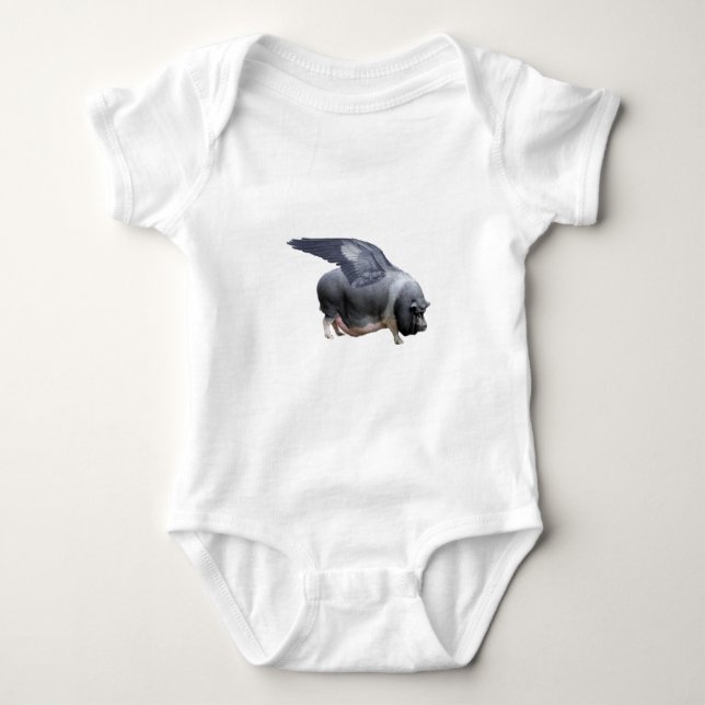 Flugschwein Baby Strampler (Vorderseite)