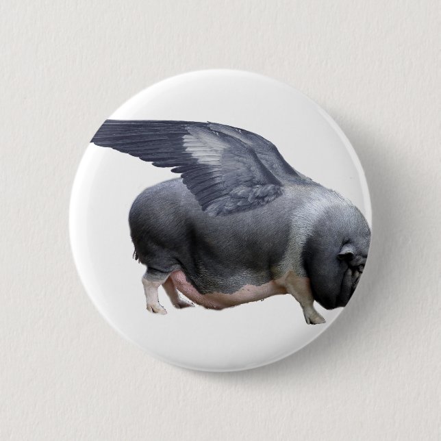 Flugschwein Button (Vorderseite)